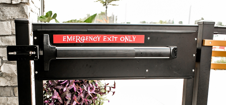 emergency push bar installation in Signal Hill