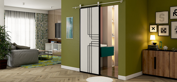 sliding bathroom door installation in Signal Hill